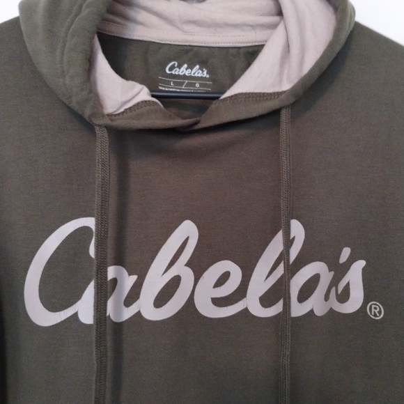 Cabela's Green and Tan Sweatshirt Casual Pullover - Picture 4 of 8